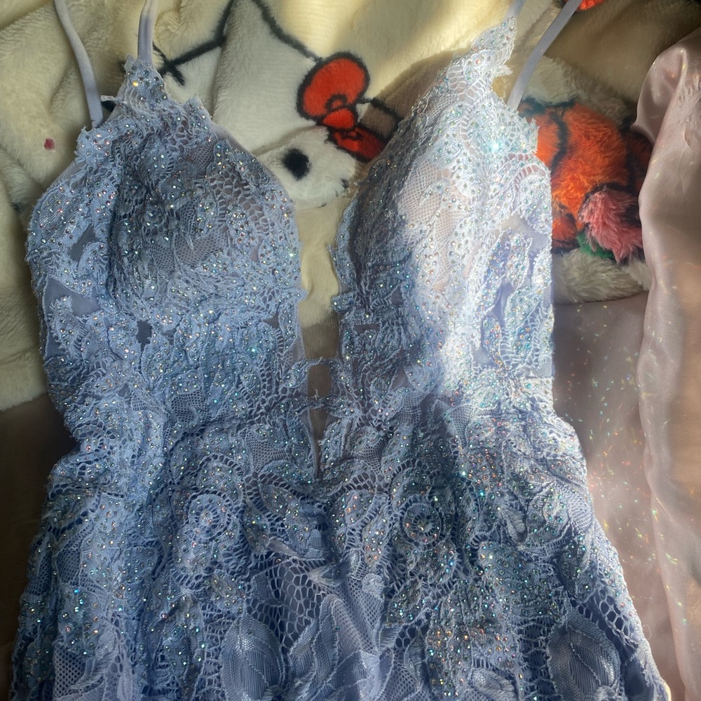 Windsor Glittering Blue Lace Gown